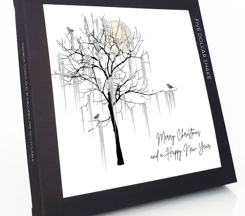 Frozen Tree White Christmas Boxed Cards