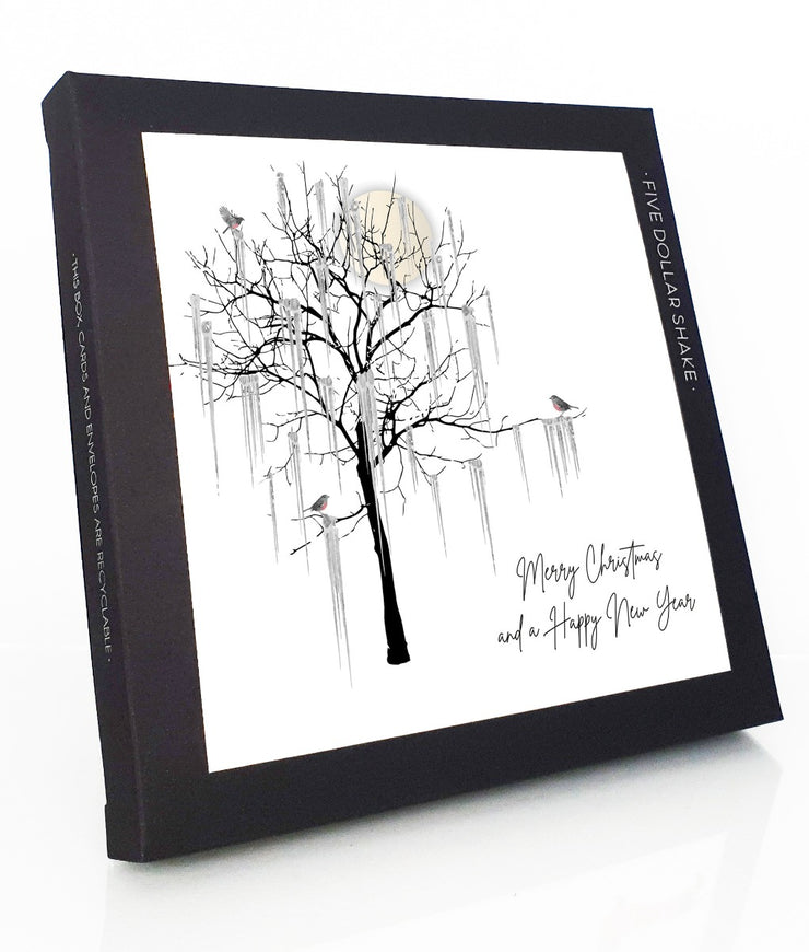 Frozen Tree White Christmas Boxed Cards