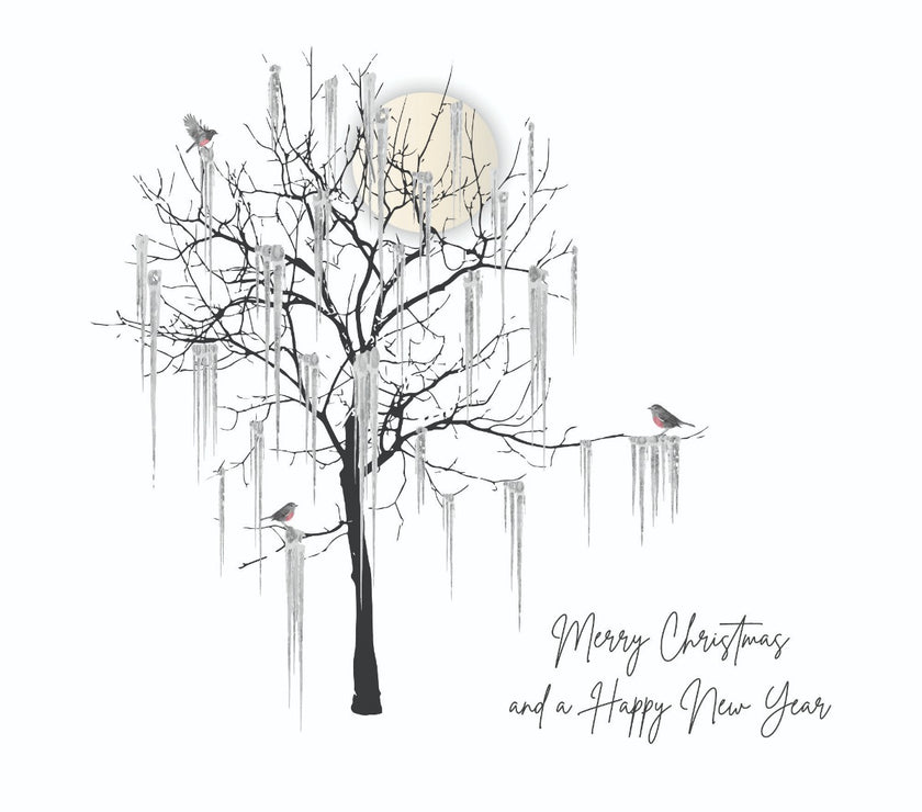 Frozen Tree White Christmas Boxed Cards