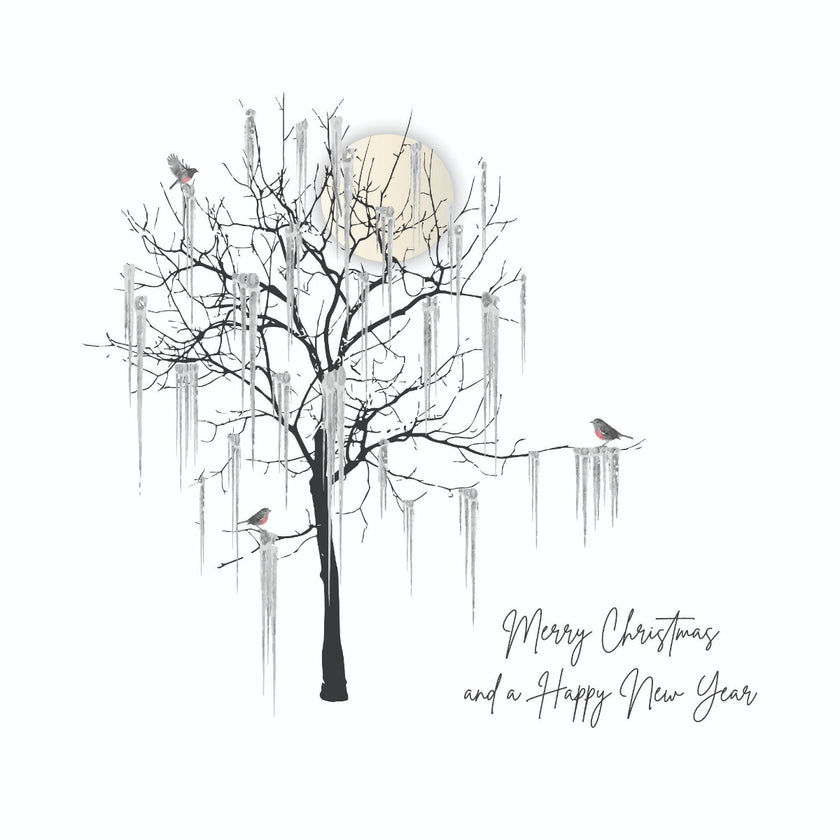 Frozen Tree White Christmas Boxed Cards