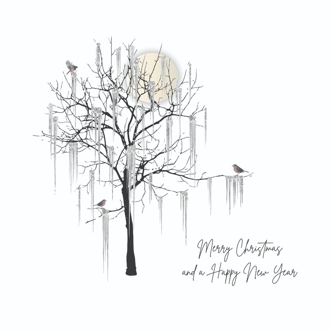 Frozen Tree White Christmas Boxed Cards