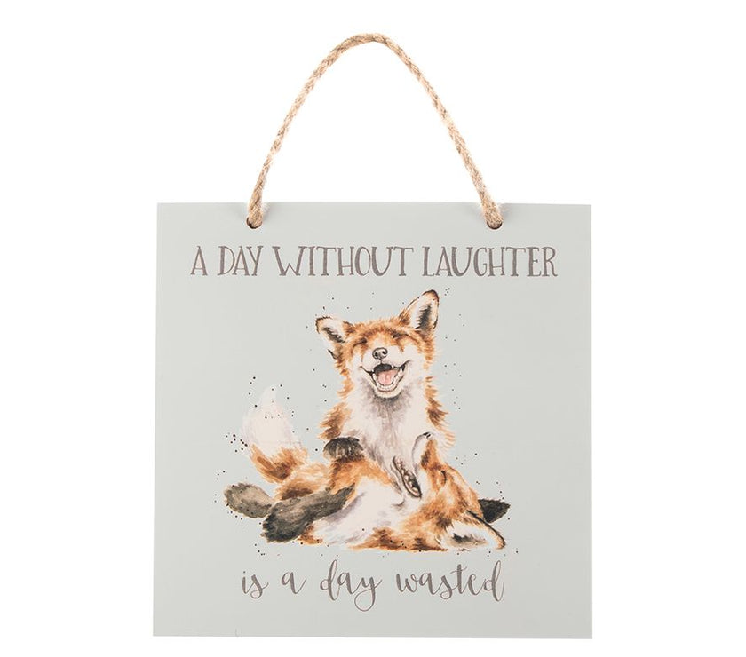 Foxes A Day Without Laughter Plaque