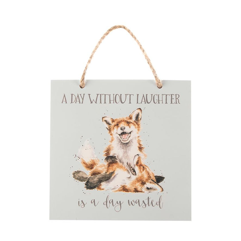 Foxes A Day Without Laughter Plaque