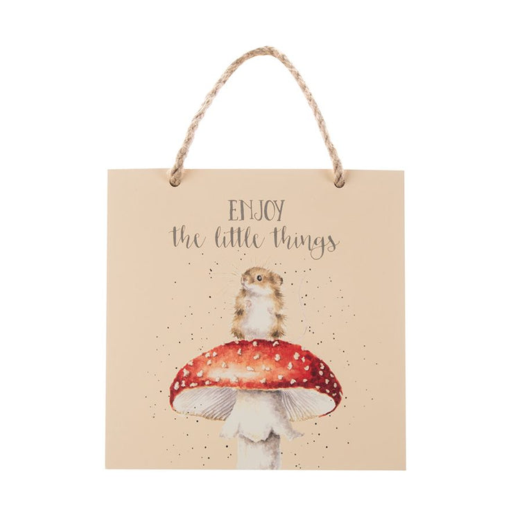 Mouse Enjoy The Little Things Plaque
