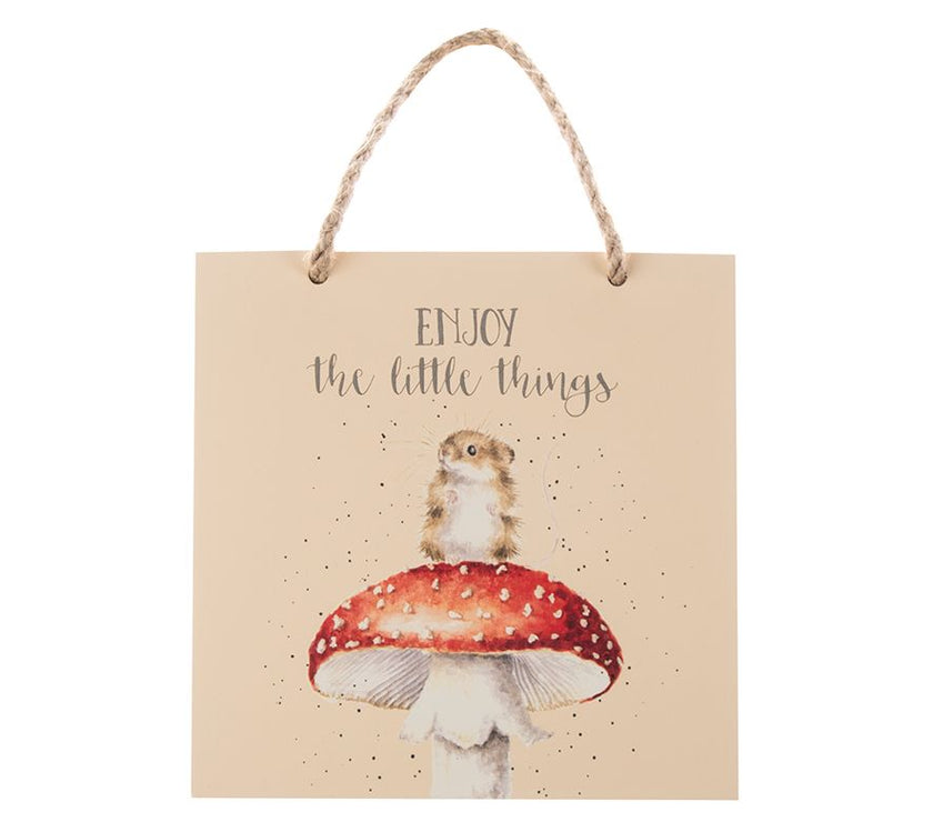 Mouse Enjoy The Little Things Plaque