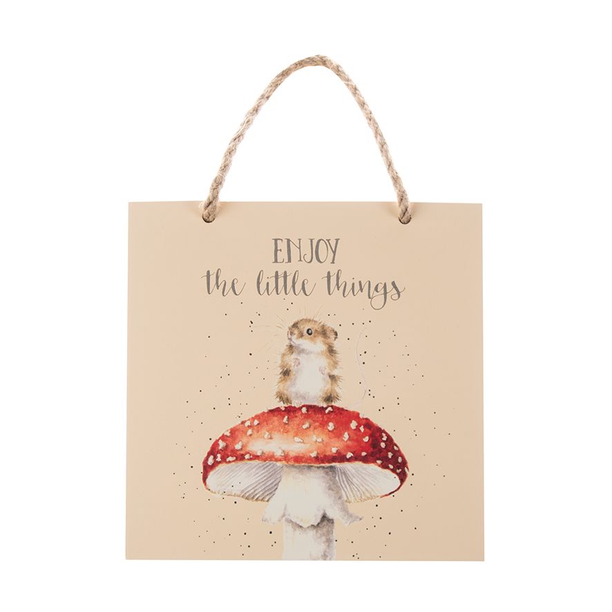 Mouse Enjoy The Little Things Plaque
