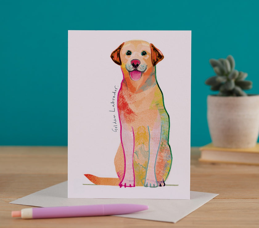 Golden Labrador Card