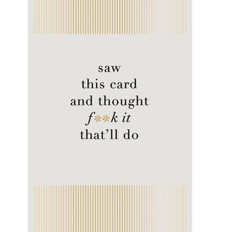 Fox & Butler F*** It Birthday Card
