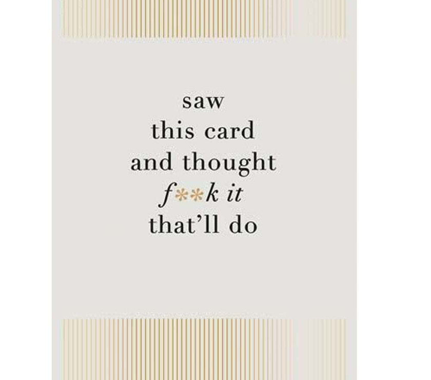 Fox & Butler F*** It Birthday Card