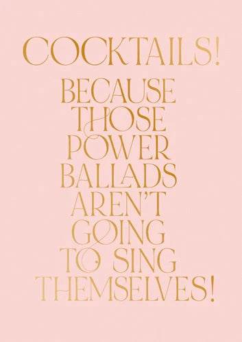 Fox & Butler Cocktails Birthday Card - House of Cards