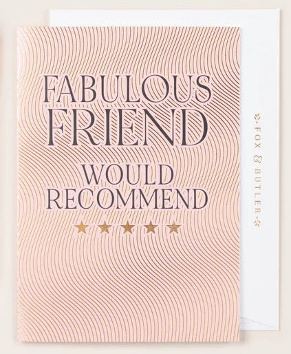 Fox & Butler Friend Birthday Card