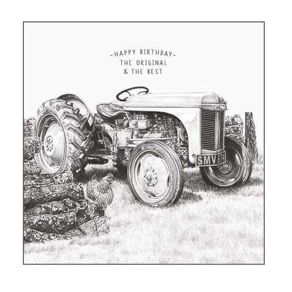 Tractor Original and Best Birthday Card