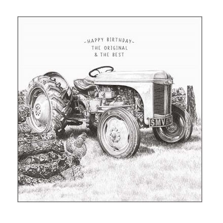Tractor Original and Best Birthday Card