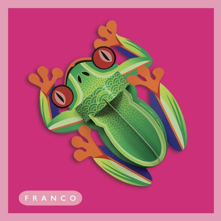 Frog Franco Greeting Card - House of Cards