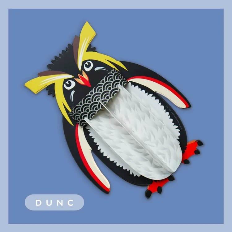 Penguin Dunc Greeting Card - House of Cards