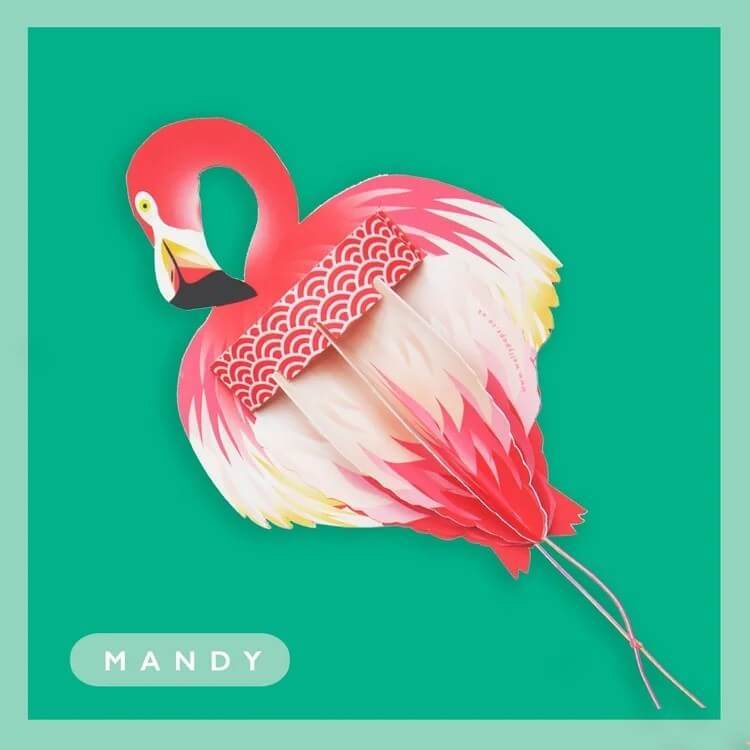 Flamingo Mandy Greeting Card - House of Cards