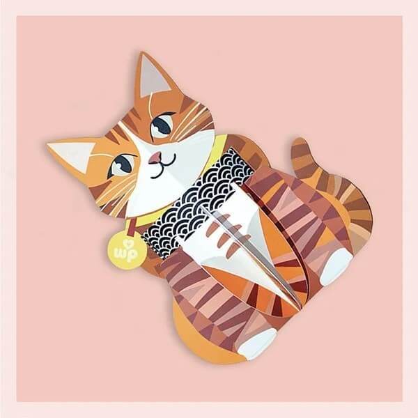 Cat Masie Greeting Card - House of Cards