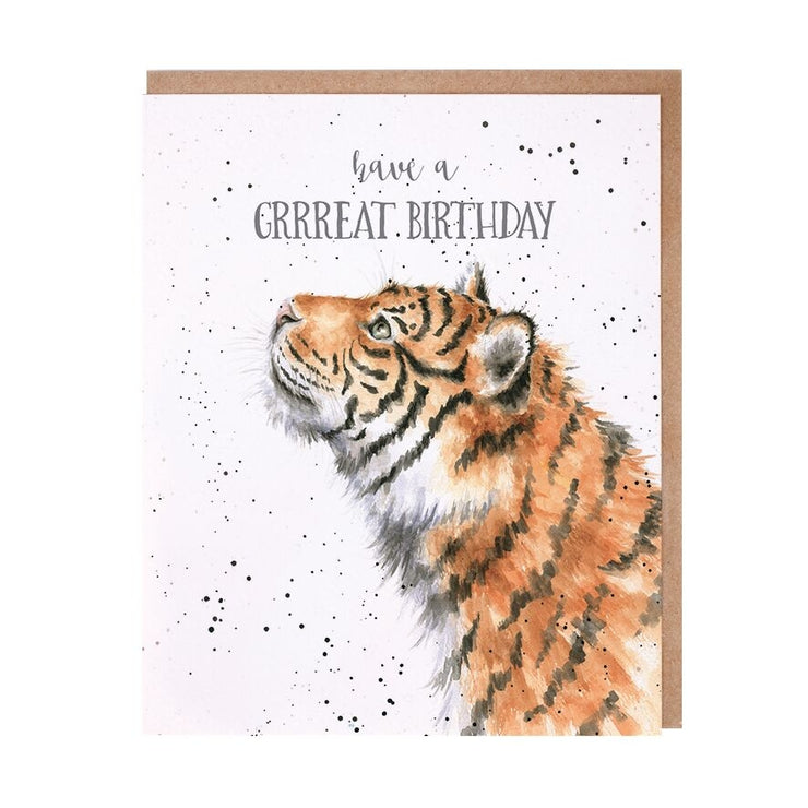 Have A Grrreat Birthday Greeting Card - Siberian Tiger