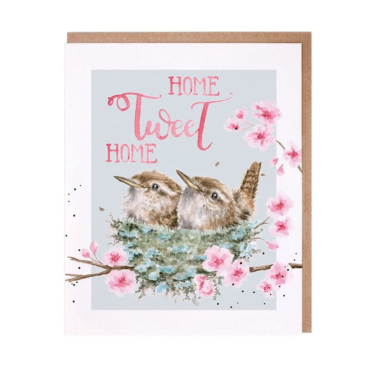 Greeting Card - Birds Nest Home Tweet Home