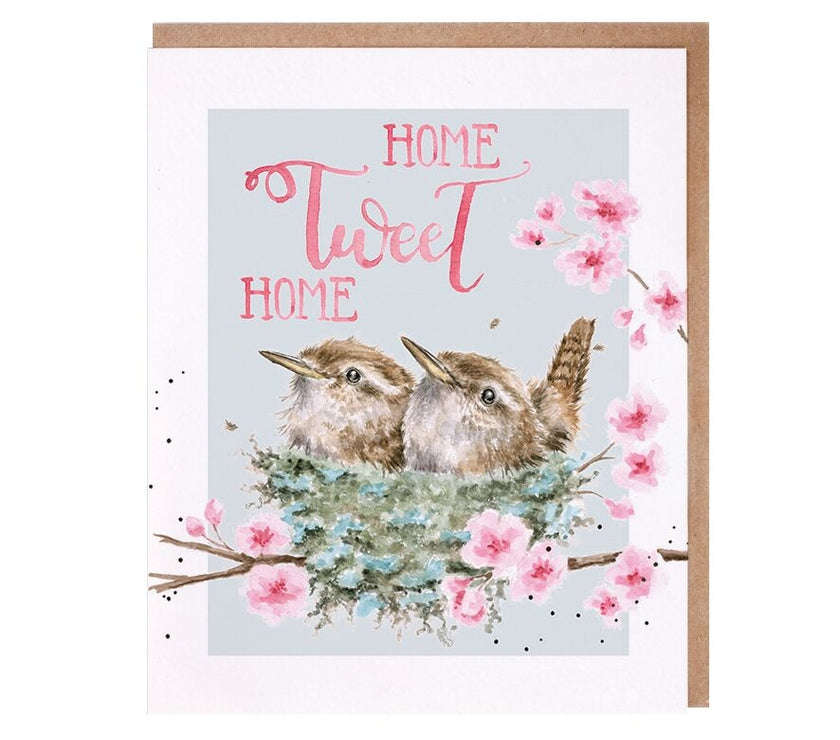 Greeting Card - Birds Nest Home Tweet Home