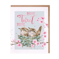 Greeting Card - Birds Nest Home Tweet Home