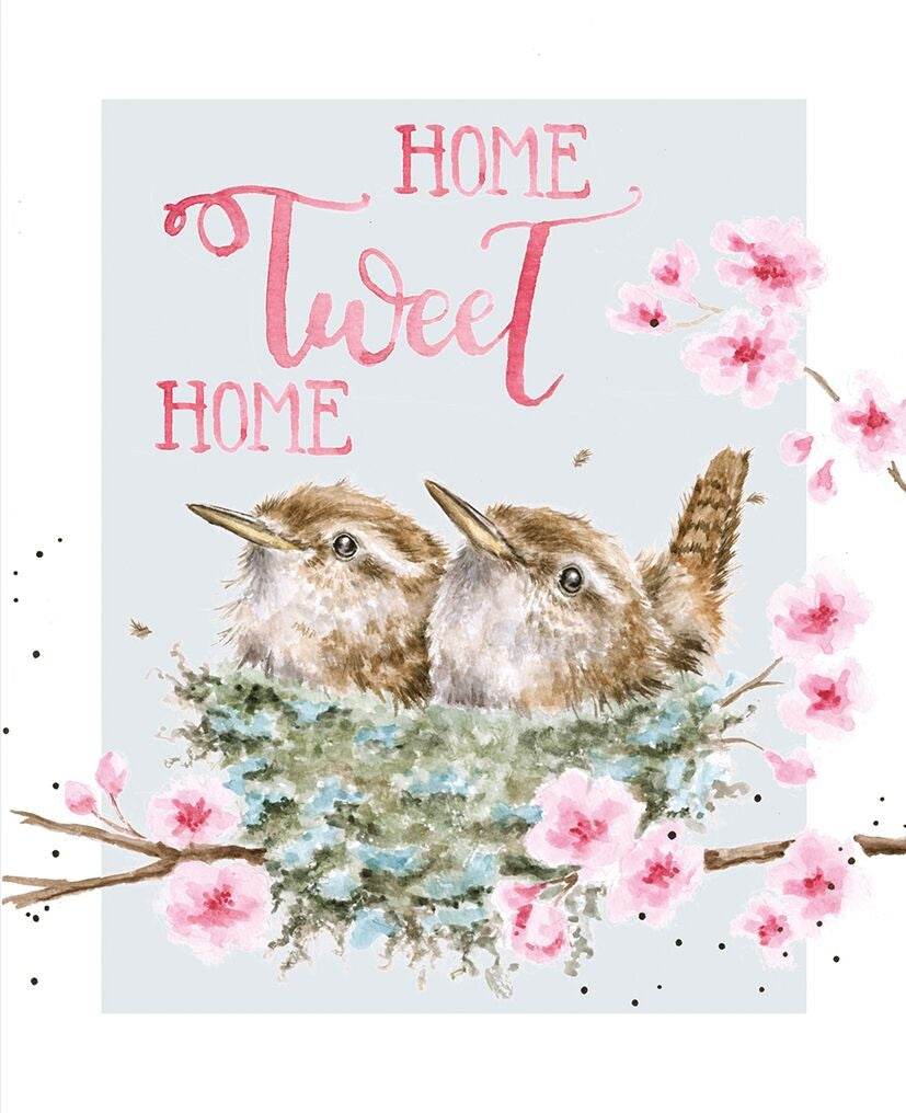 Greeting Card - Birds Nest Home Tweet Home - House of Cards