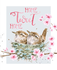 Greeting Card - Birds Nest Home Tweet Home