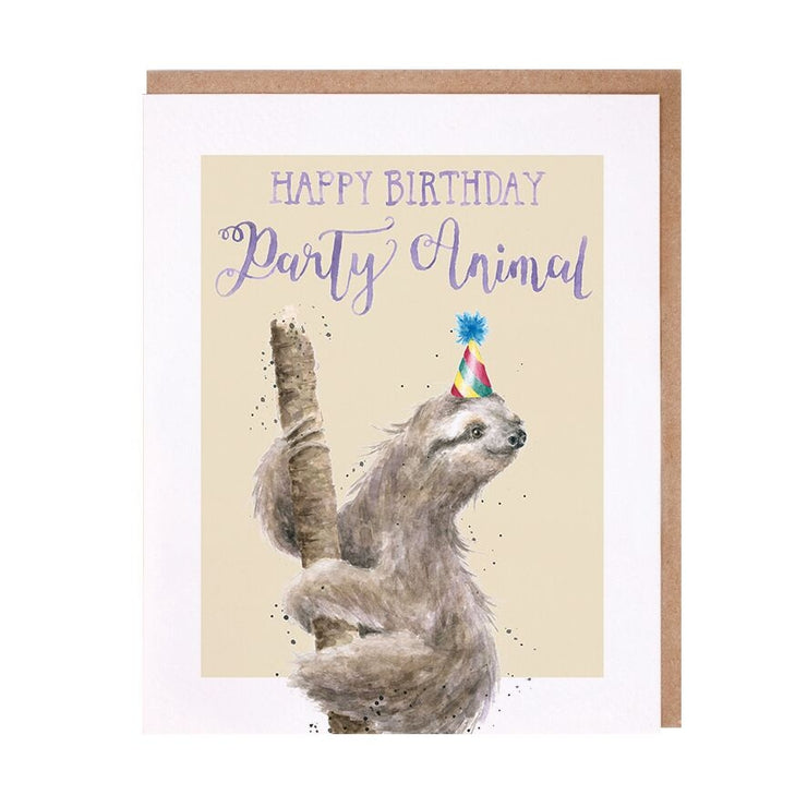 Happy Birthday Party Animal - Greetings Card
