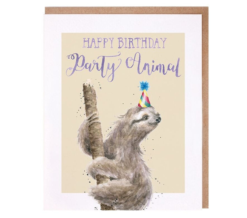 Happy Birthday Party Animal - Greetings Card