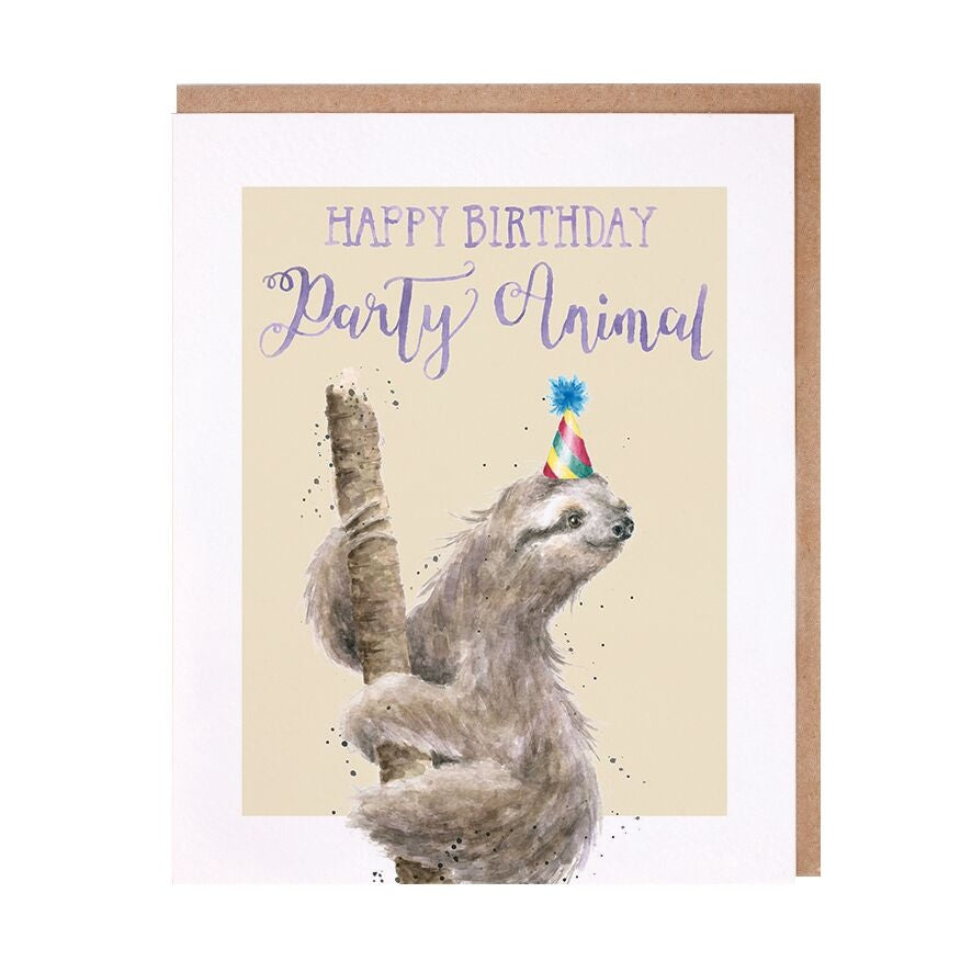 Happy Birthday Party Animal - Greetings Card
