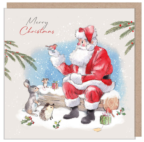 Santa and Wildlife Christmas Card