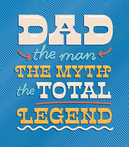 Dad The Man The Myth The Legend Birthday Card
