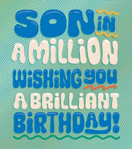 Son in a Million Birthday Card - House of Cards