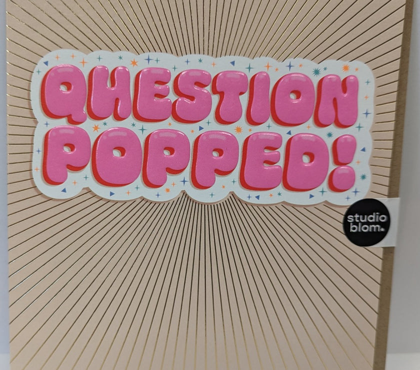Question Popped Engagement Card