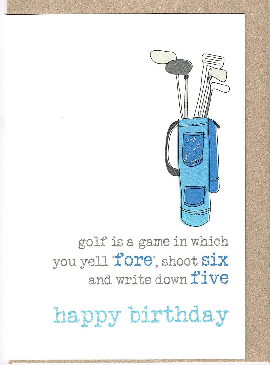 Yell Fore Golf Birthday Card - House of Cards