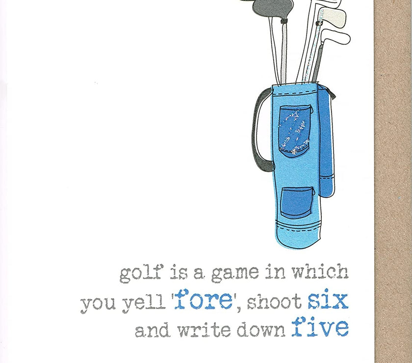 Yell Fore Golf Birthday Card