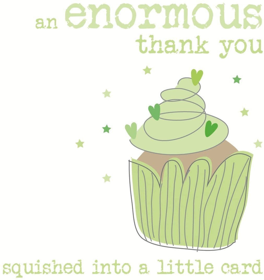 Cup Cake Thank You Card