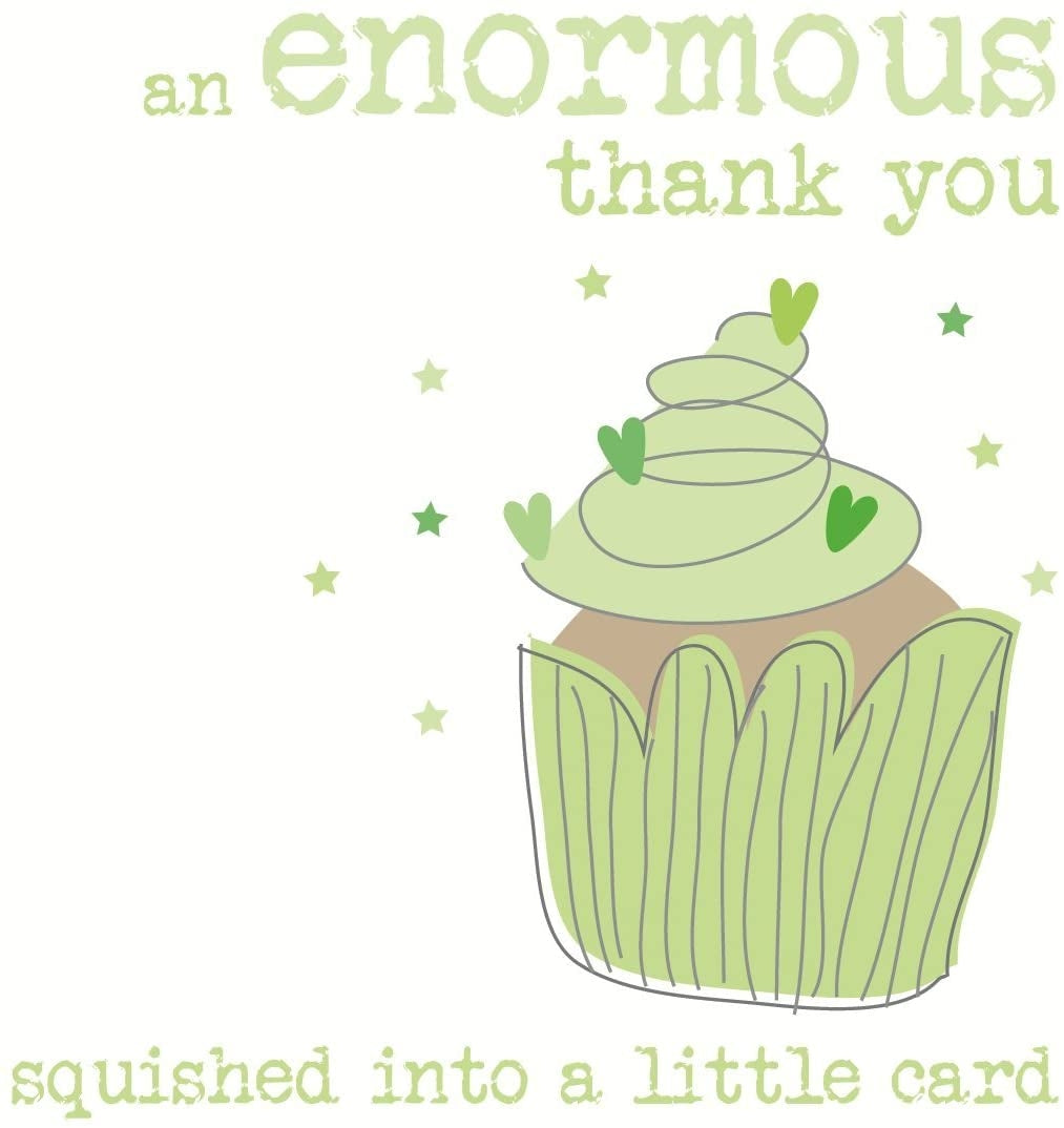 Cup Cake Thank You Card