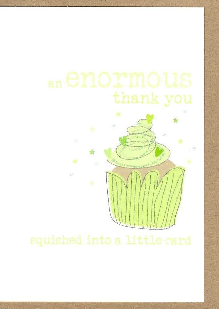 Cup Cake Thank You Card - House of Cards