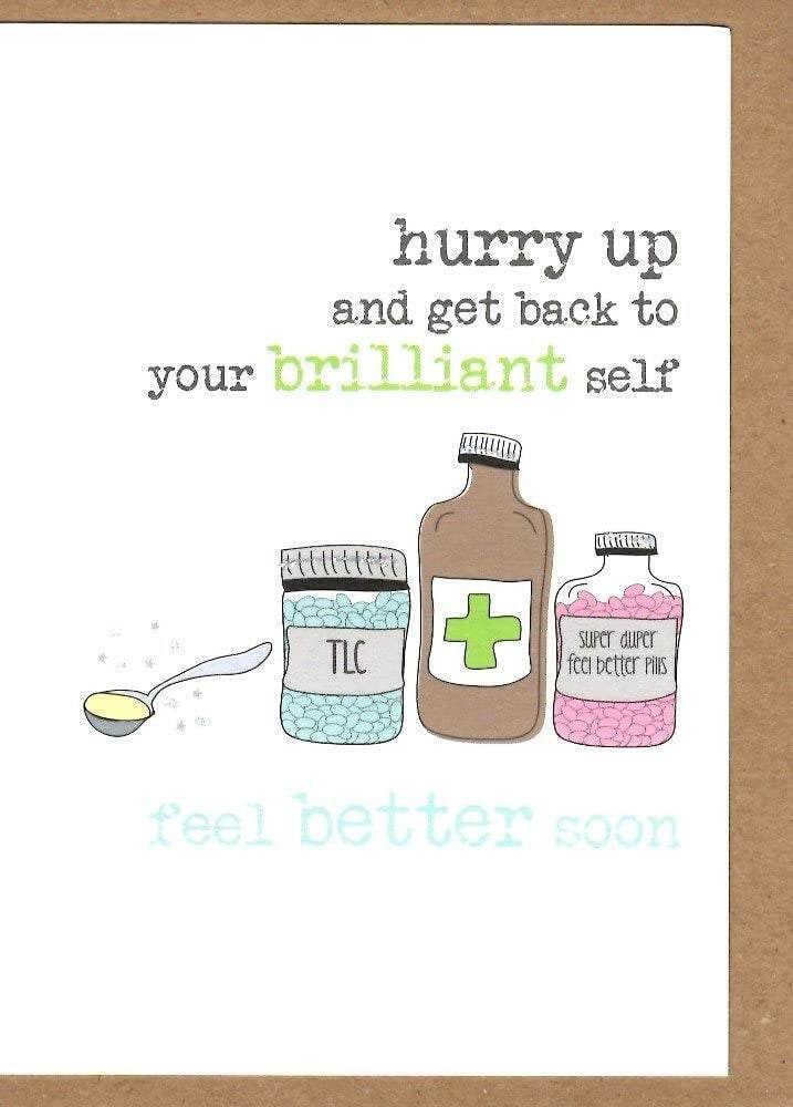 Brilliant Self Get Well Card - House of Cards