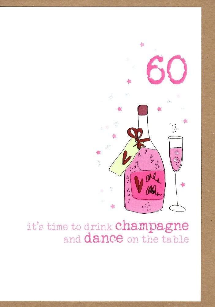 Champagne Sparkle 60th Birthday Card
