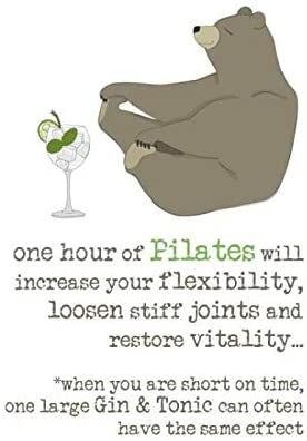 Pilates Gin and Tonic Greeting Card