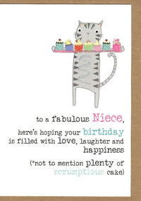 Fabulous Niece Birthday Card