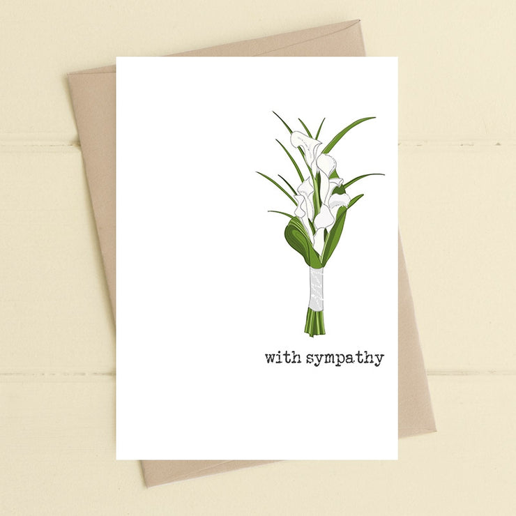 Lilies With Sympathy Card