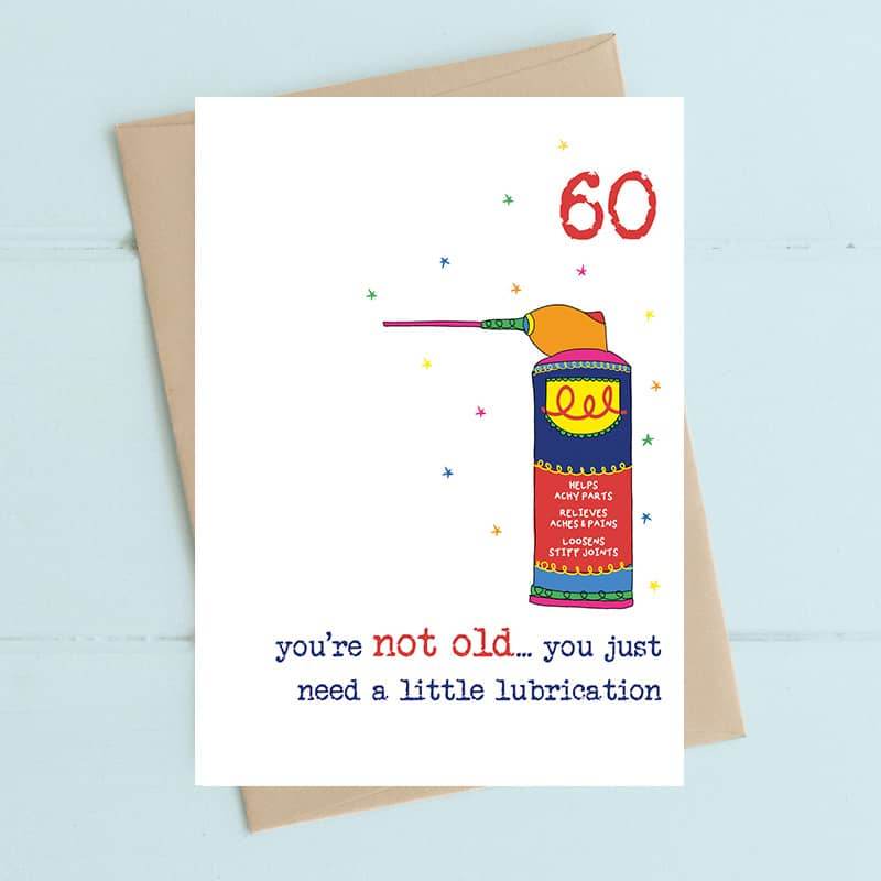 60th Little Lubrication Birthday Card - House of Cards