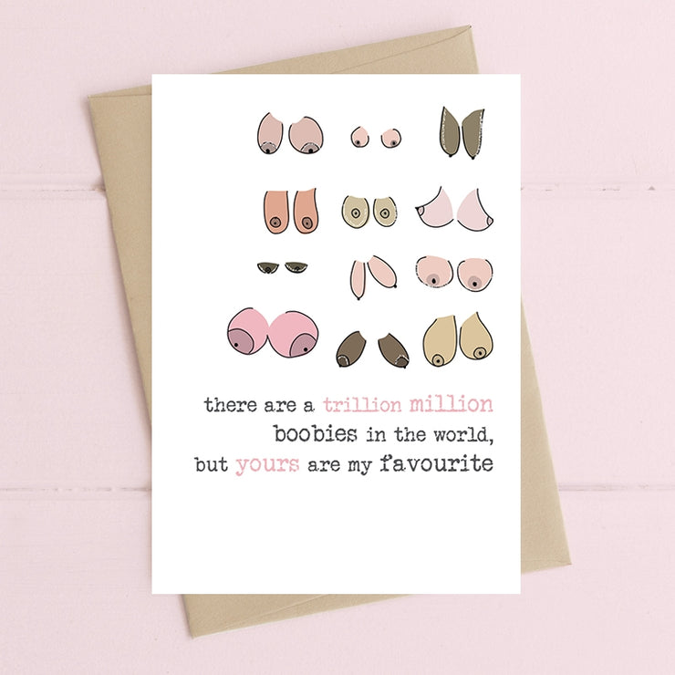 Trillion Million Boobies Valentine Card