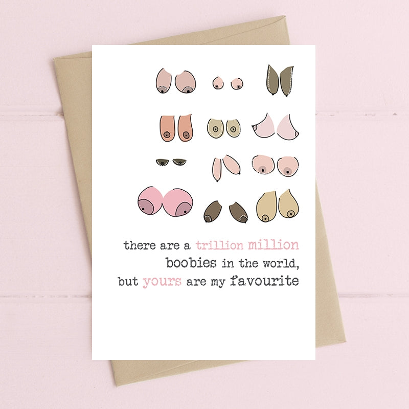 Trillion Million Boobies Valentine Card
