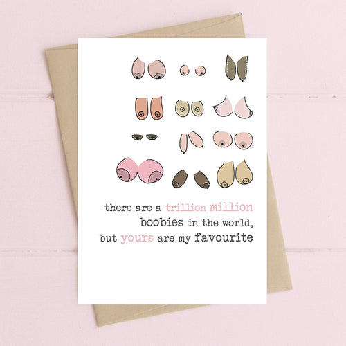 Trillion Million Boobies Valentine Card