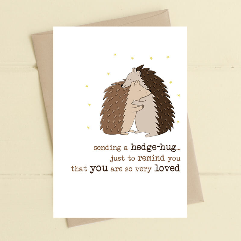 Hedge-Hug Greeting Card