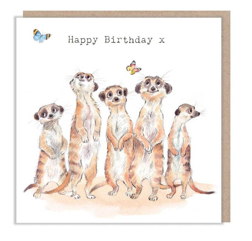 Meerkats Birthday Card - House of Cards